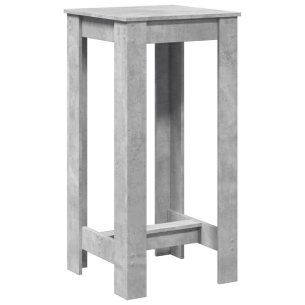 vidaXL barbord 51x50x103,5 cm konstrueret træ betongrå