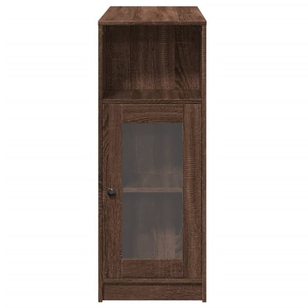 vidaXL Barbord med ställ brun ek 101x40x103,5 cm konstruerat trä