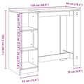 Miniatyrbild 10 av 11: vidaXL Barbord med hylla betonggrå 124x46x103,5 cm konstruerat trä