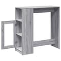 Miniatyrbilde 6 av 11: vidaXL Barbord med stativer grå sonoma 101x40x103,5 cm konstruert tre