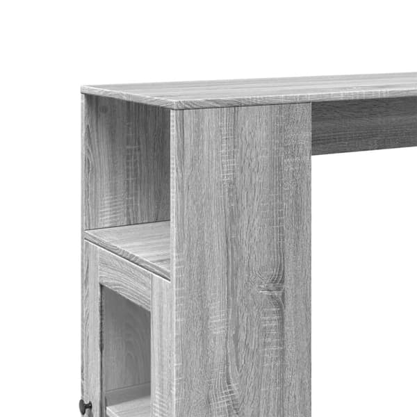 vidaXL Barbord med stativer grå sonoma 101x40x103,5 cm konstruert tre