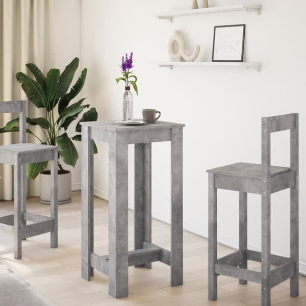 vidaXL Barbord betonggrå 51x50x103,5 cm konstruert tre