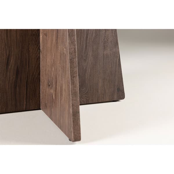 Bootcut spisebord Ø110 cm mocca.