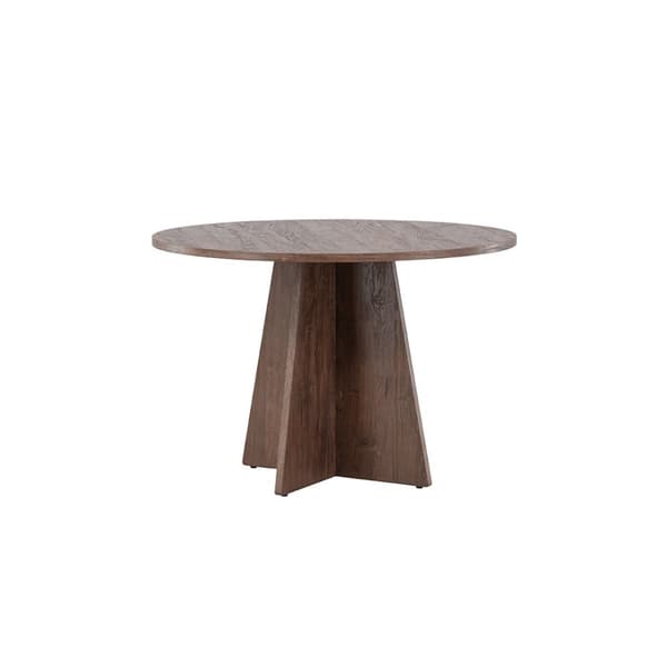 Bootcut spisebord Ø110 cm mocca.