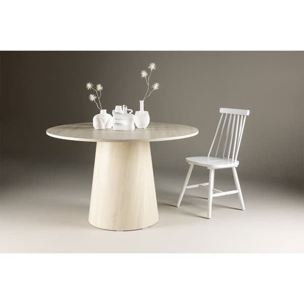 Lanzo spisebord Ø120 cm whitewash.