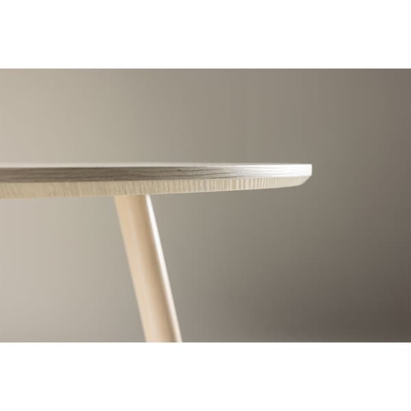 Plaza spisebord Ø100 cm whitewash.