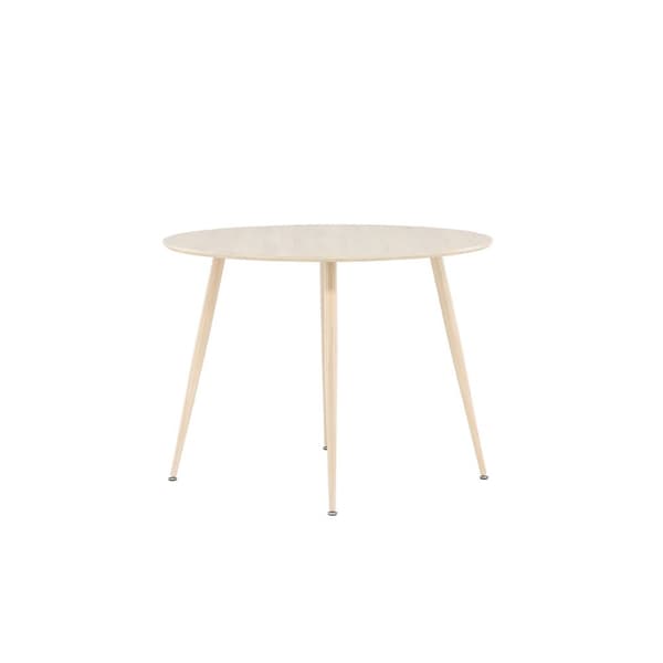 Plaza spisebord Ø100 cm whitewash.