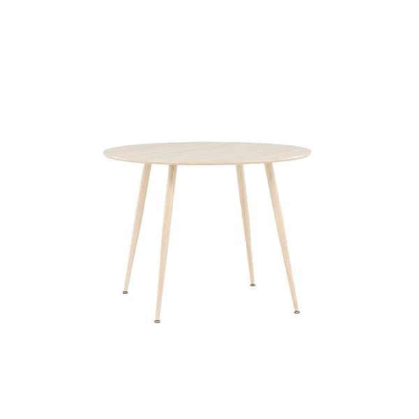 Plaza spisebord Ø100 cm whitewash.