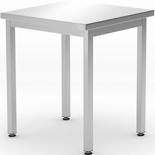 Centralt køkkenbordbord i stål Budget Line 600 x 600 x 850 mm - Hendi 817056