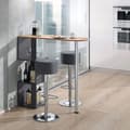 Miniatyrbild 4 av 6: Vicco Vincent barbordsset, gyllene ek, 113 x 40 cm med 2 barstolar