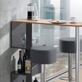 Miniatyrbild 5 av 6: Vicco Vincent barbordsset, gyllene ek, 113 x 40 cm med 2 barstolar