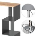 Miniatyrbild 6 av 6: Vicco Vincent barbordsset, gyllene ek, 113 x 40 cm med 2 barstolar