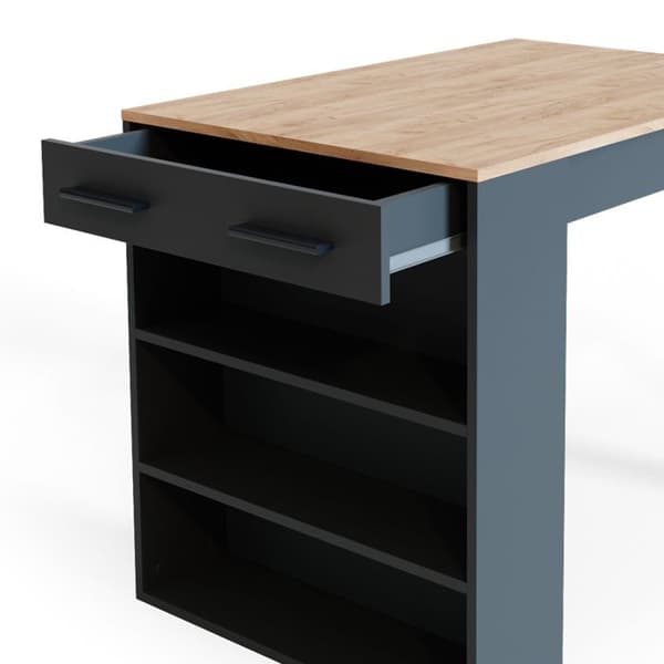 Vicco Repose Barbord, Antracit/Gyllene Ek, 67 x 100 cm