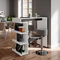 Miniatyrbild 4 av 6: Vicco Dana barbordsset, vitt, 108 x 50 cm med 2 barstolar