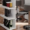 Miniatyrbild 5 av 6: Vicco Dana barbordsset, vitt, 108 x 50 cm med 2 barstolar