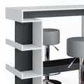 Miniatyrbild 6 av 6: Vicco Dana barbordsset, vitt, 108 x 50 cm med 2 barstolar
