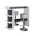 Miniatyrbild 1 av 6: Vicco Dana barbordsset, vitt, 108 x 50 cm med 2 barstolar