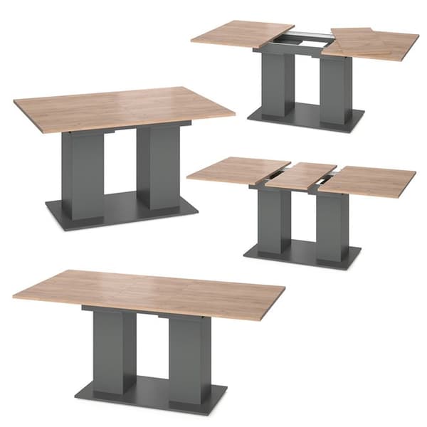 Vicco Dix Matbord, antracit, 140 x 90 cm