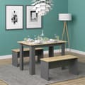 Miniatyrbild 4 av 6: Vicco Bordsset Sittgrupp Matsalsset Sentio antracit ek 110 cm Matsalsbord Bänk