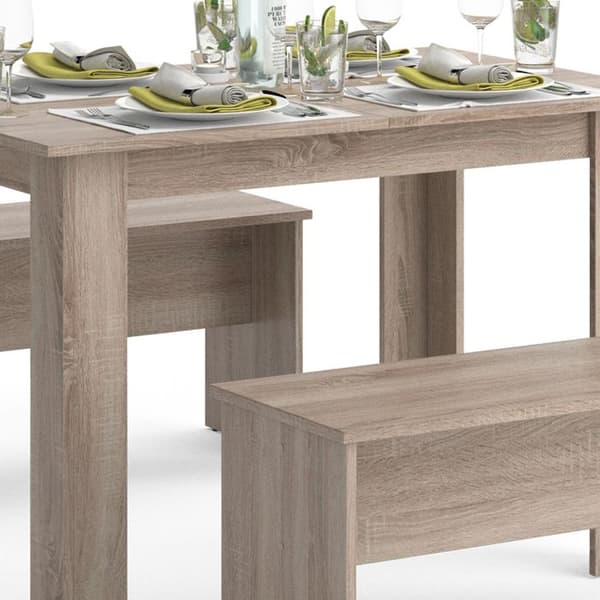 Vicco Bordsset Sittgrupp Matset Sentio Sonoma 110 cm Matbordsbänk