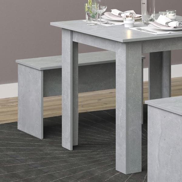 Vicco Bordsset Sittgrupp Matset Sentio Beton 80 cm Matbordsbänk