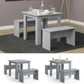 Miniatyrbild 2 av 6: Vicco Bordsset Sittgrupp Matset Sentio Beton 80 cm Matbordsbänk
