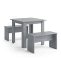 Miniatyrbild 1 av 6: Vicco Bordsset Sittgrupp Matset Sentio Beton 80 cm Matbordsbänk