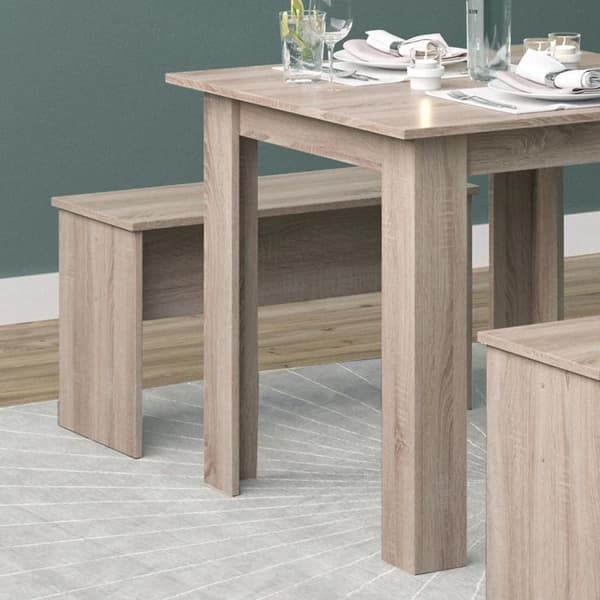 VICCO Sentio sonoma matsalsset - 80cm matbord och bänkar