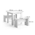 Miniatyrbild 3 av 6: Vicco Bordsset Sittgrupp Matsalsset Sentio antracit ek 80 cm Matsalsbord Bänk
