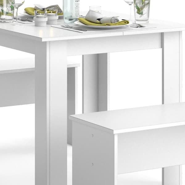 Vicco Bordsset Sittgrupp Matsalsset Sentio antracit ek 80 cm Matsalsbord Bänk