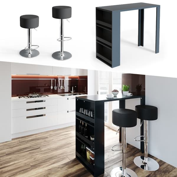 Vicco Barbord, antracit, 57 x 117 cm