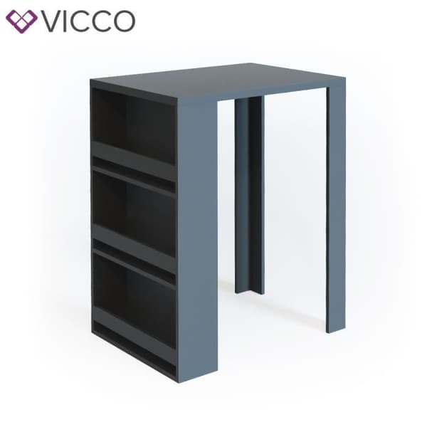 Vicco Barbord med hylla och fack soffbord Antracit