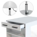 Miniatyrbild 6 av 6: Vicco Repose Barbordsset, Vit, 67 x 100 cm med 2 barstolar