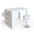 Miniatyrbild 1 av 6: Vicco Repose Barbordsset, Vit, 67 x 100 cm med 2 barstolar
