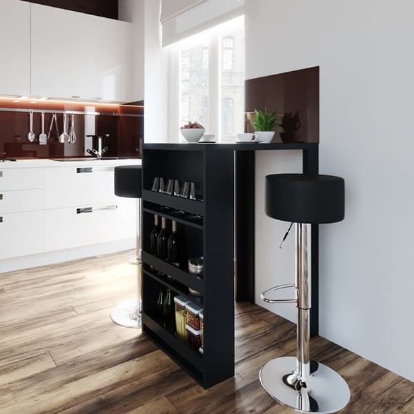 Vicco Barbordsset, antracit, 80 x 57 cm med 2 barstolar