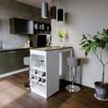 Miniatyrbild 4 av 6: Vicco Ross barbordsset, vit/antracit, 115 x 50 cm med 2 barstolar