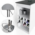 Miniatyrbild 6 av 6: Vicco Ross barbordsset, vit/antracit, 115 x 50 cm med 2 barstolar