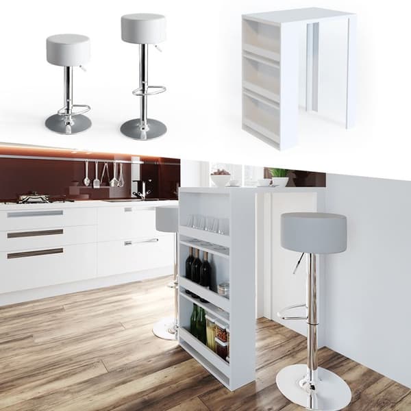 Vicco Bar bord, Vit, 57 x 80 cm