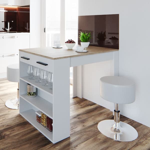 Vicco Repose barbordsset, Sonoma, 67 x 100 cm med 2 barstolar