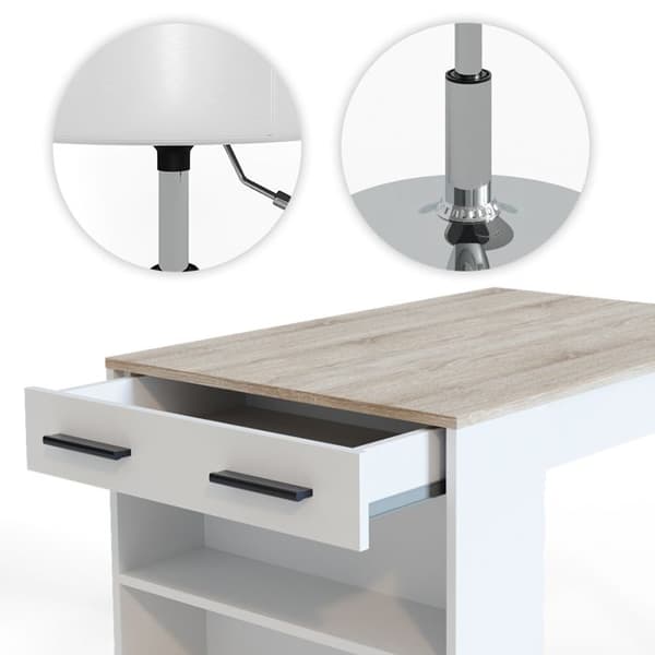Vicco Repose barbordsset, Sonoma, 67 x 100 cm med 2 barstolar