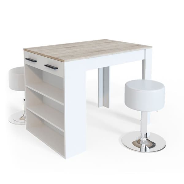 Vicco Repose barbordsset, Sonoma, 67 x 100 cm med 2 barstolar