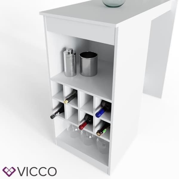 VICCO barbord ROSS vitt bistro barbord