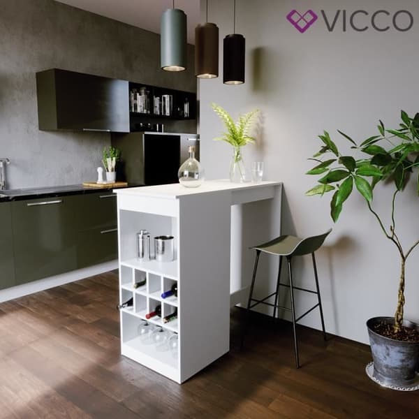VICCO barbord ROSS vitt bistro barbord