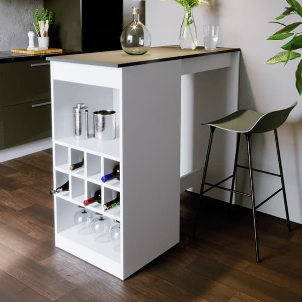 Vicco Ross barbord, vit/antracit, 115 x 50 cm