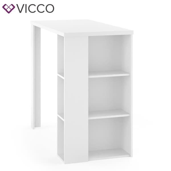 VICCO barbord NOEL barbord vita förvaringsfack 120 x 105,6 x 60 cm