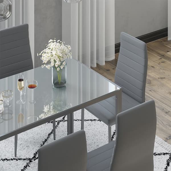 Vicco Matbordsset Large, Grå, 120 x 75 cm set med 6 hyllor