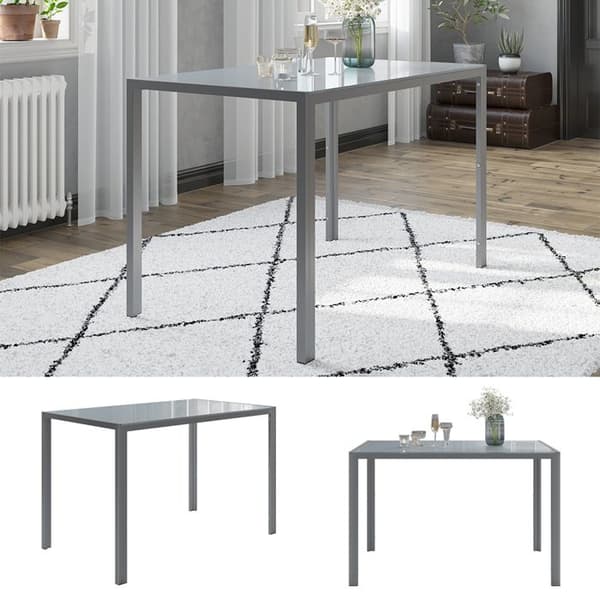 Vicco Stort Matbord, Grå, 120 x 75 cm