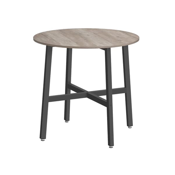 Rootz runt matbord - Spånskiva stål - Greige fläckigt bläck Svart - Modernt - 80 cm x 75 cm - 10,8 kg - 100 kg Kapacitet