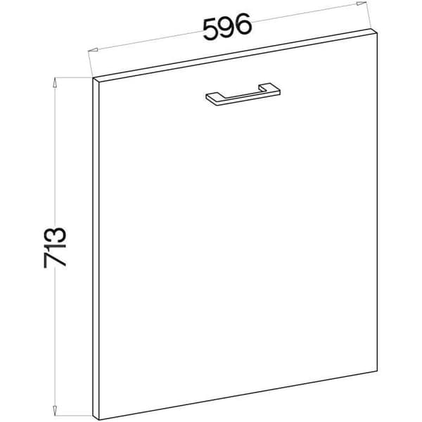 Diskmaskin fram + sockel - MODENA - 60 cm - Artisan ek och matt svart - CUISINIER