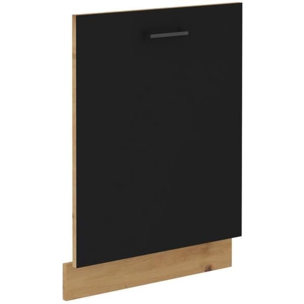 Diskmaskin fram + sockel - MODENA - 60 cm - Artisan ek och matt svart - CUISINIER